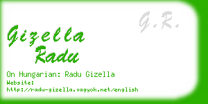 gizella radu business card